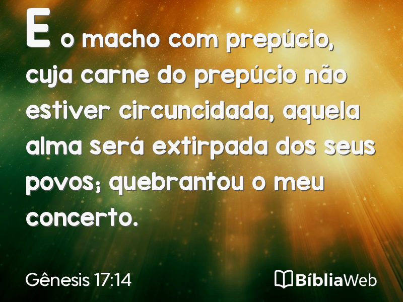 Gênesis 17:14 em imagem para compartilhar