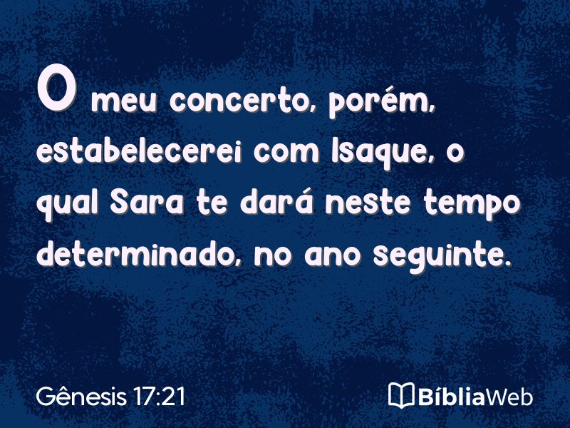 Gênesis 17:21 em imagem para compartilhar