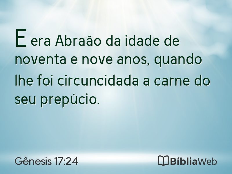 Gênesis 17:24 em imagem para compartilhar