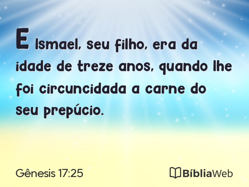 Gênesis 17:25 em imagem para compartilhar