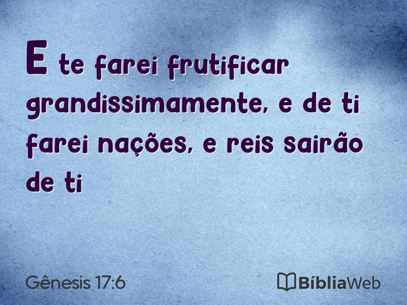 Gênesis 17:6 em imagem para compartilhar