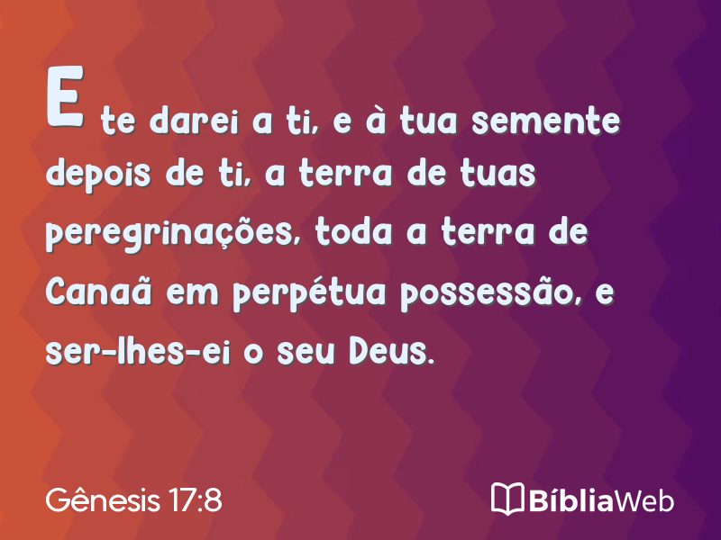 Gênesis 17:8 em imagem para compartilhar