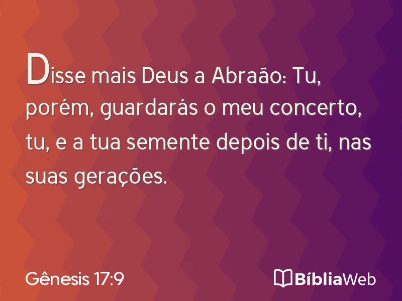 Gênesis 17:9 em imagem para compartilhar