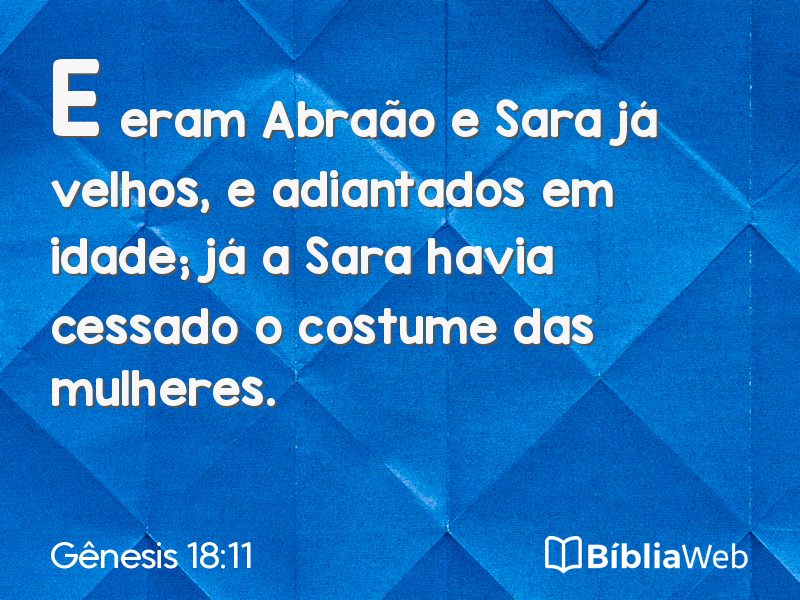 Gênesis 18:11 em imagem para compartilhar