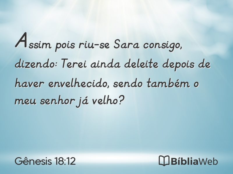 Gênesis 18:12 em imagem para compartilhar