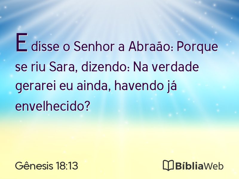 Gênesis 18:13 em imagem para compartilhar
