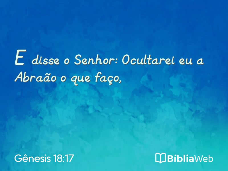 Gênesis 18:17 em imagem para compartilhar