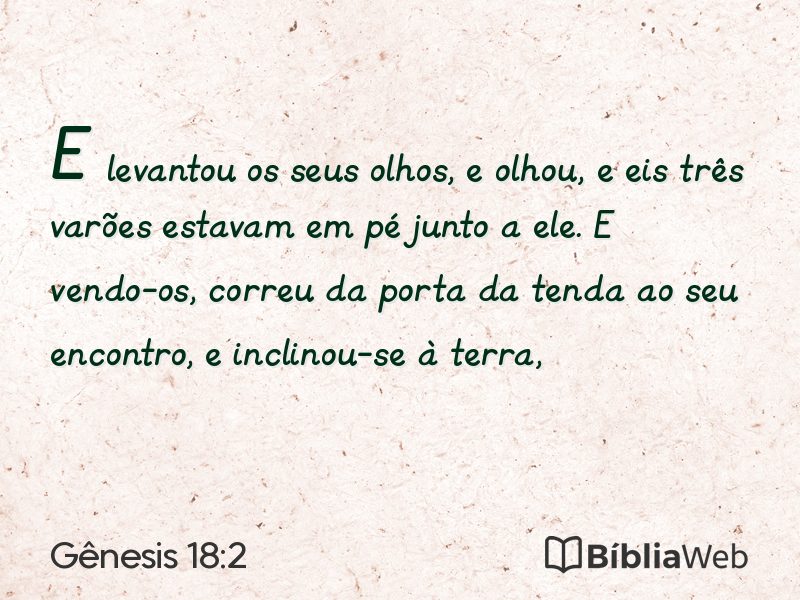 Gênesis 18:2 em imagem para compartilhar