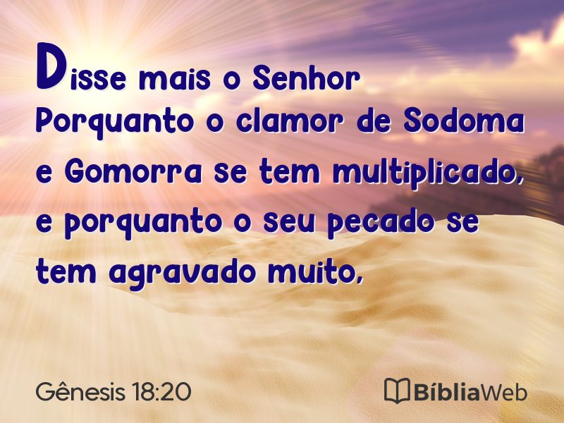 Gênesis 18:20 em imagem para compartilhar