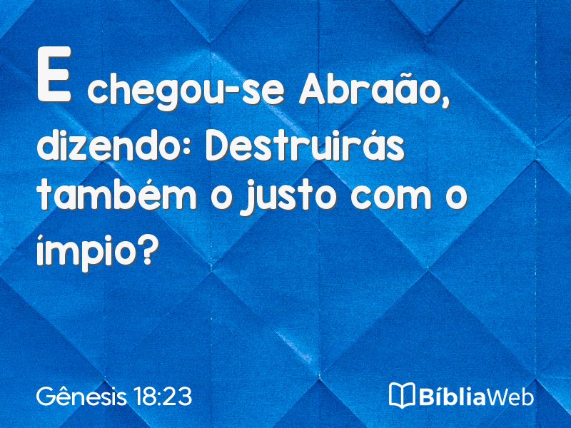 Gênesis 18:23 em imagem para compartilhar