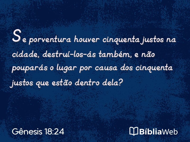Gênesis 18:24 em imagem para compartilhar