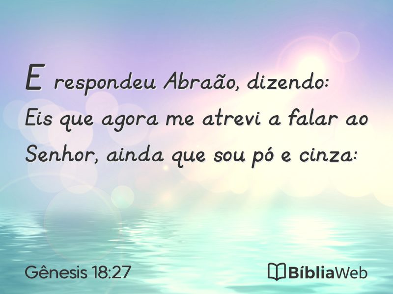 Gênesis 18:27 em imagem para compartilhar