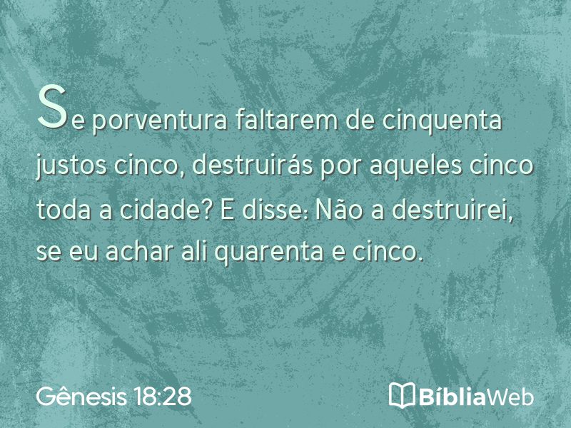Gênesis 18:28 em imagem para compartilhar