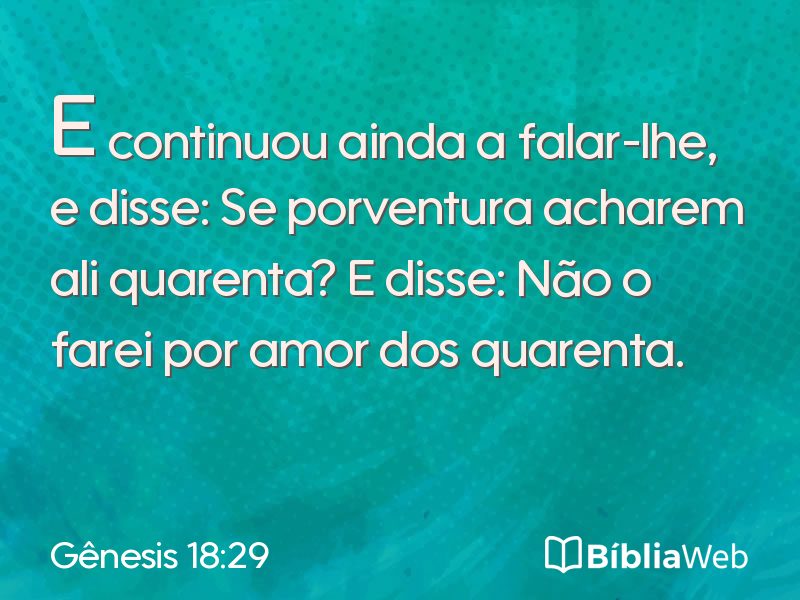Gênesis 18:29 em imagem para compartilhar
