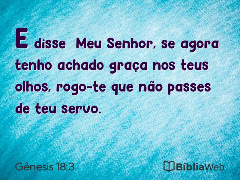 Gênesis 18:3 em imagem para compartilhar