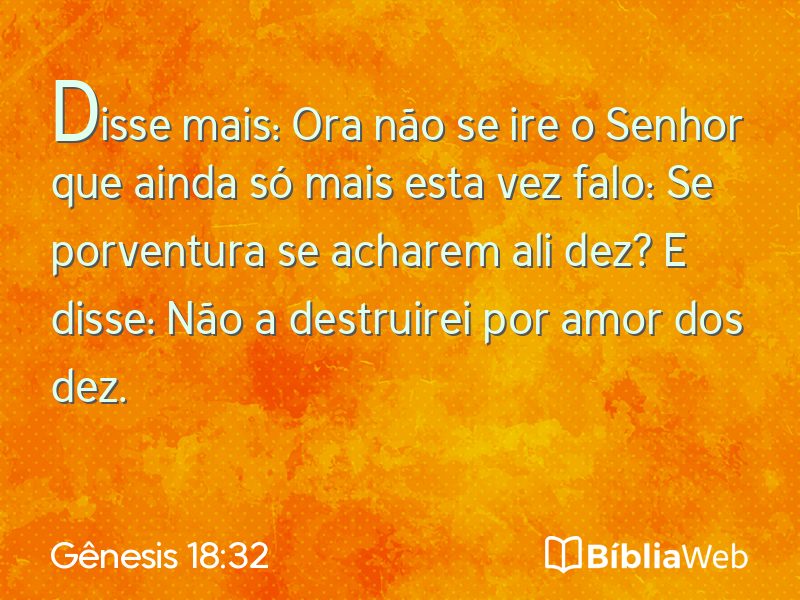 Gênesis 18:32 em imagem para compartilhar