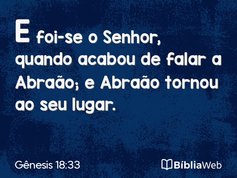 Gênesis 18:33 em imagem para compartilhar
