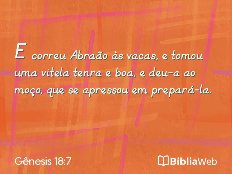 Gênesis 18:7 em imagem para compartilhar