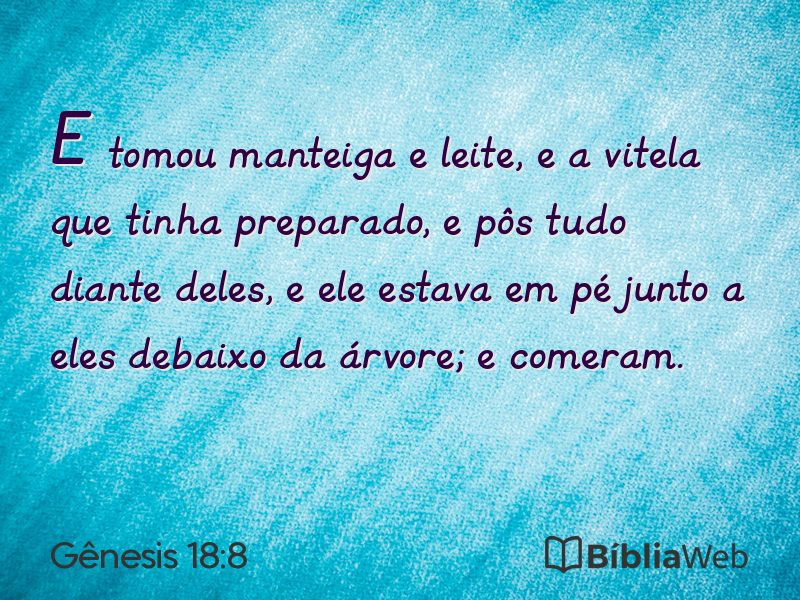 Gênesis 18:8 em imagem para compartilhar