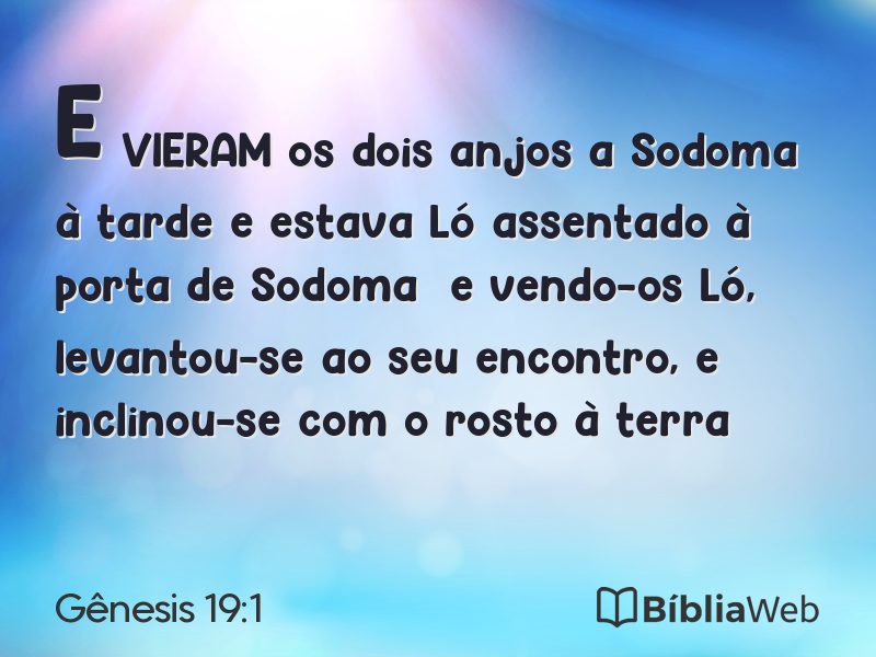 Gênesis 19:1 em imagem para compartilhar