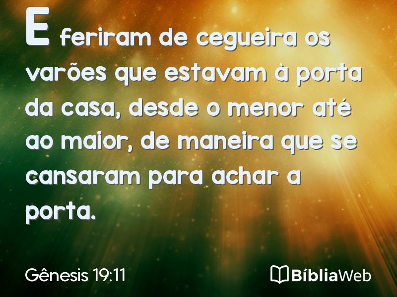 Gênesis 19:11 em imagem para compartilhar