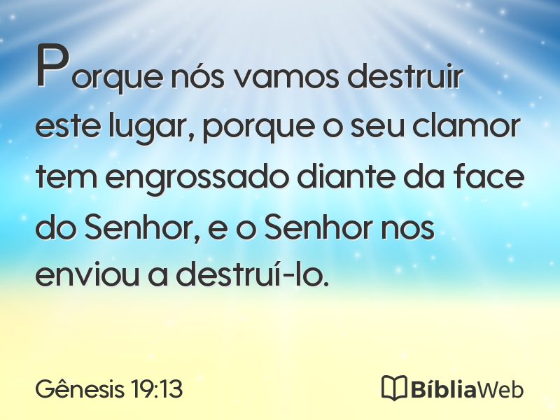 Gênesis 19:13 em imagem para compartilhar