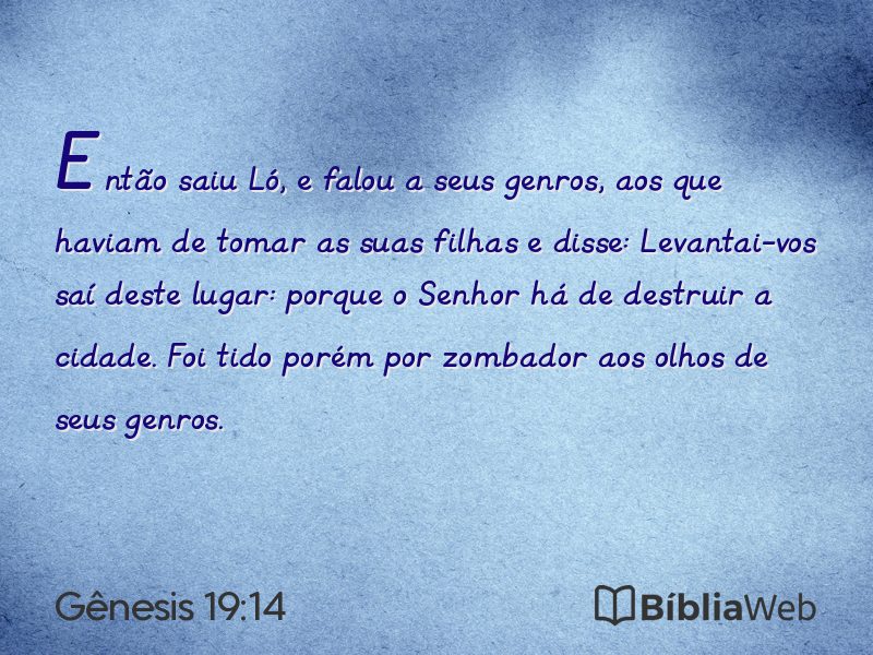 Gênesis 19:14 em imagem para compartilhar