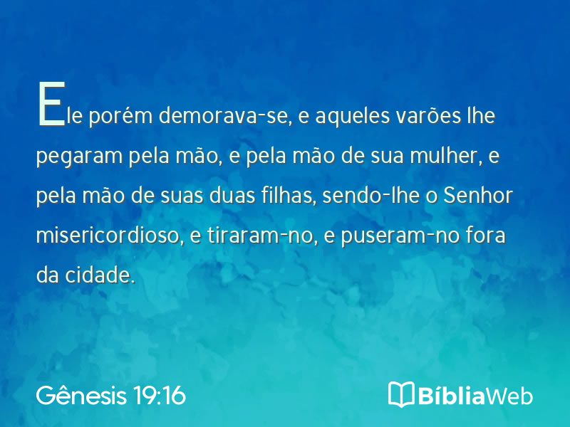 Gênesis 19:16 em imagem para compartilhar