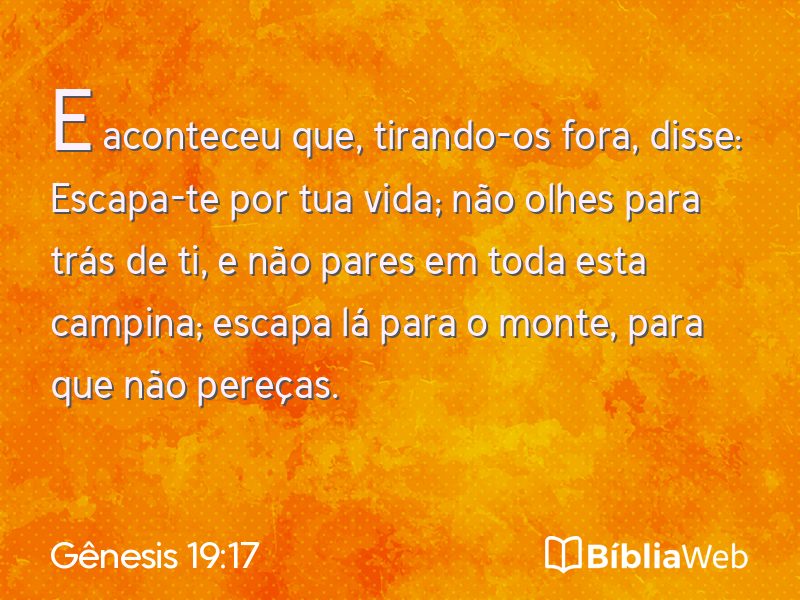 Gênesis 19:17 em imagem para compartilhar