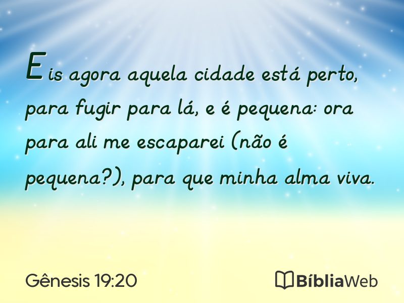 Gênesis 19:20 em imagem para compartilhar