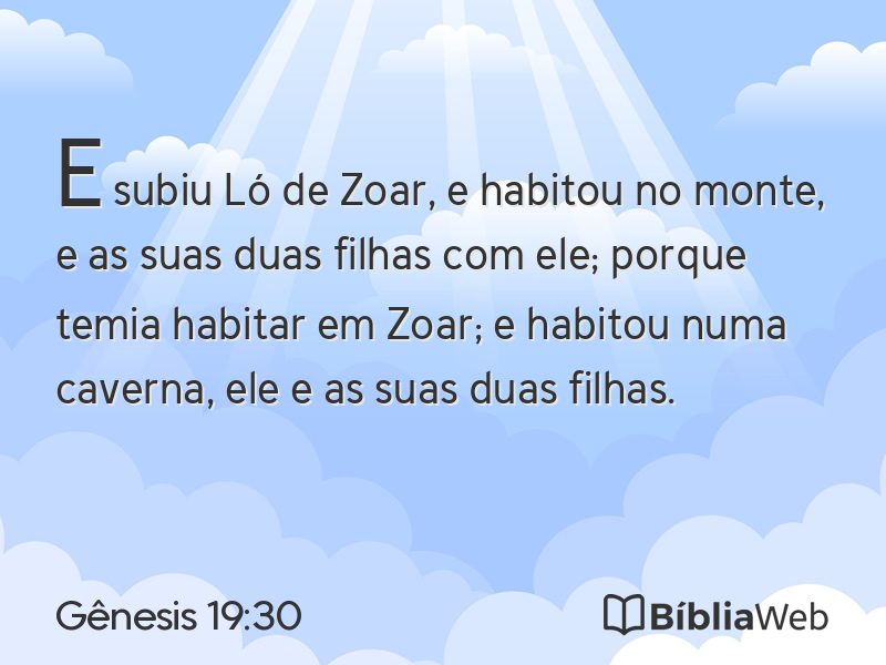 Gênesis 19:30 em imagem para compartilhar