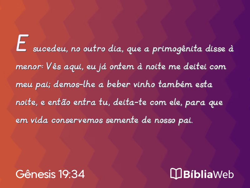 Gênesis 19:34 em imagem para compartilhar