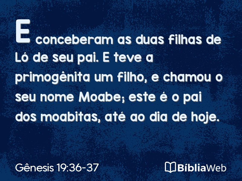 Gênesis 19:36-37 em imagem para compartilhar