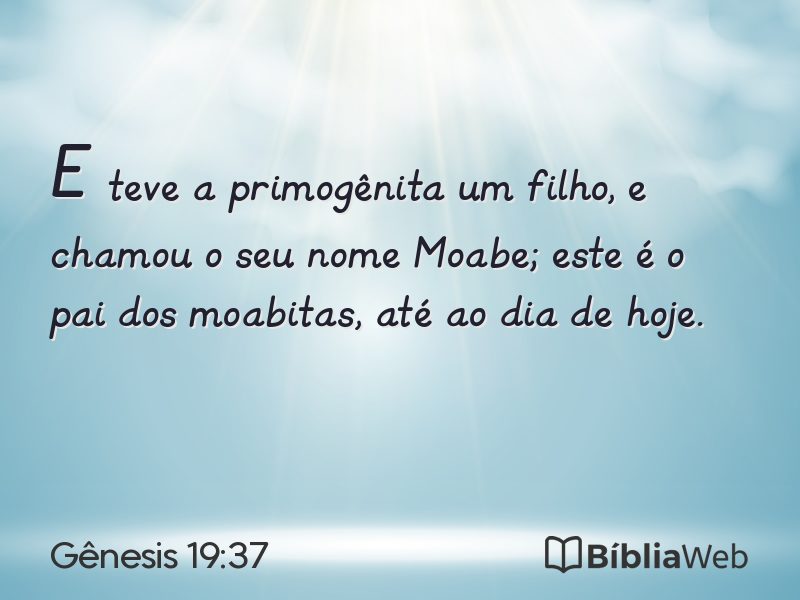 Gênesis 19:37 em imagem para compartilhar