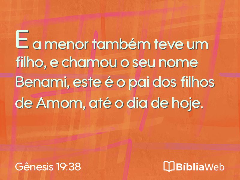 Gênesis 19:38 em imagem para compartilhar