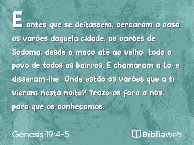 Gênesis 19:4-5 em imagem para compartilhar