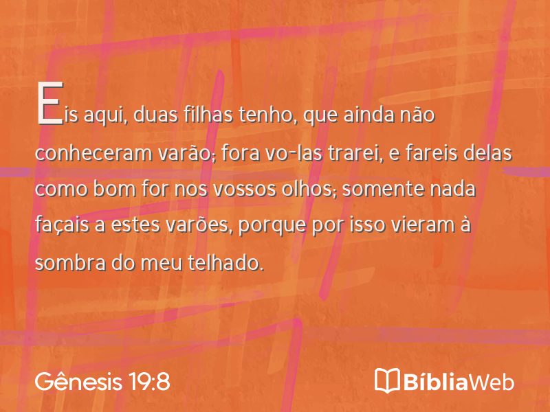Gênesis 19:8 em imagem para compartilhar