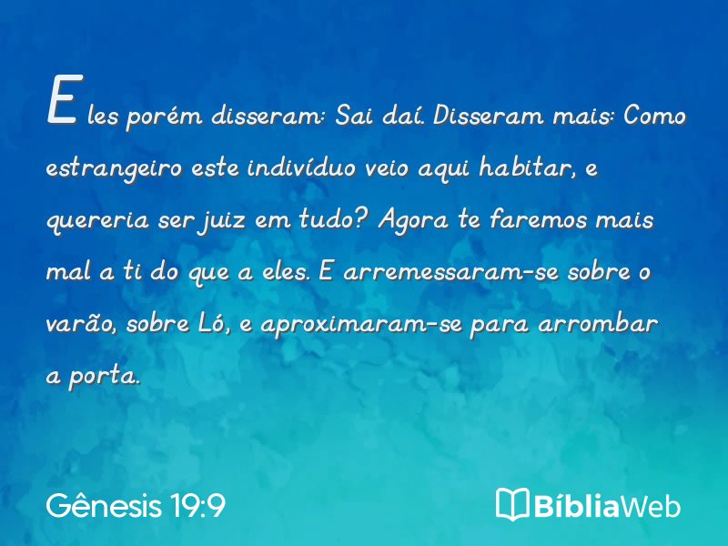 Gênesis 19:9 em imagem para compartilhar
