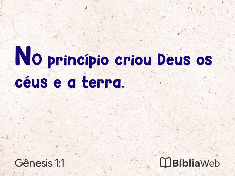 Gênesis 1:1 em imagem para compartilhar