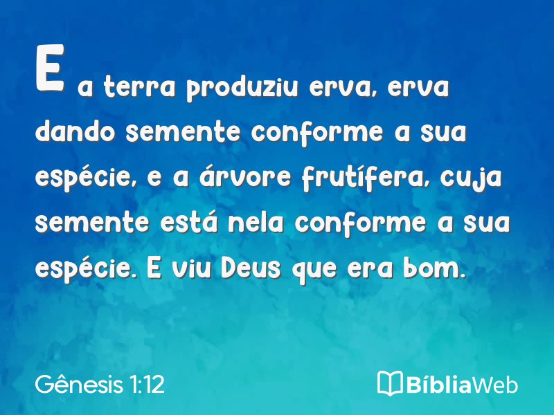Gênesis 1:12 em imagem para compartilhar