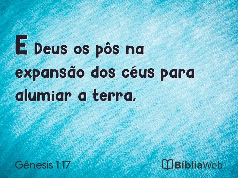 Gênesis 1:17 em imagem para compartilhar
