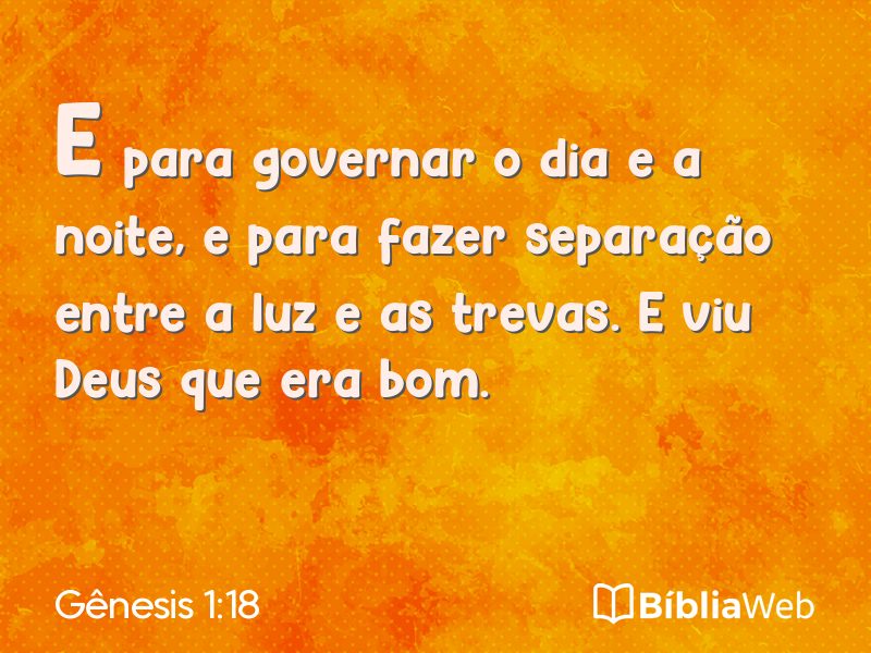 Gênesis 1:18 em imagem para compartilhar