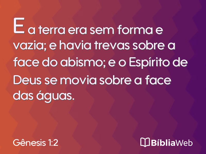 Gênesis 1:2 em imagem para compartilhar