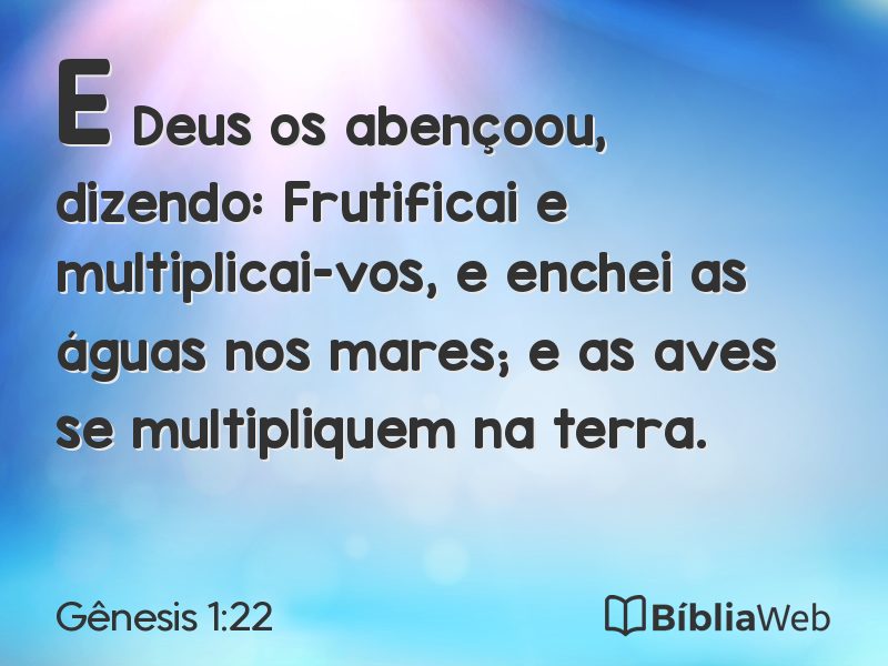 Gênesis 1:22 em imagem para compartilhar