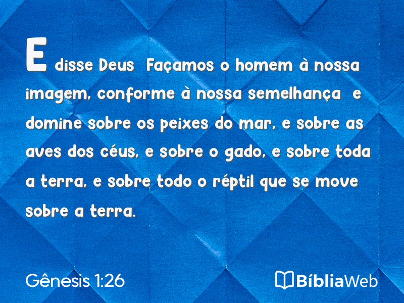 Gênesis 1:26 em imagem para compartilhar
