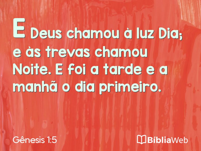Gênesis 1:5 em imagem para compartilhar