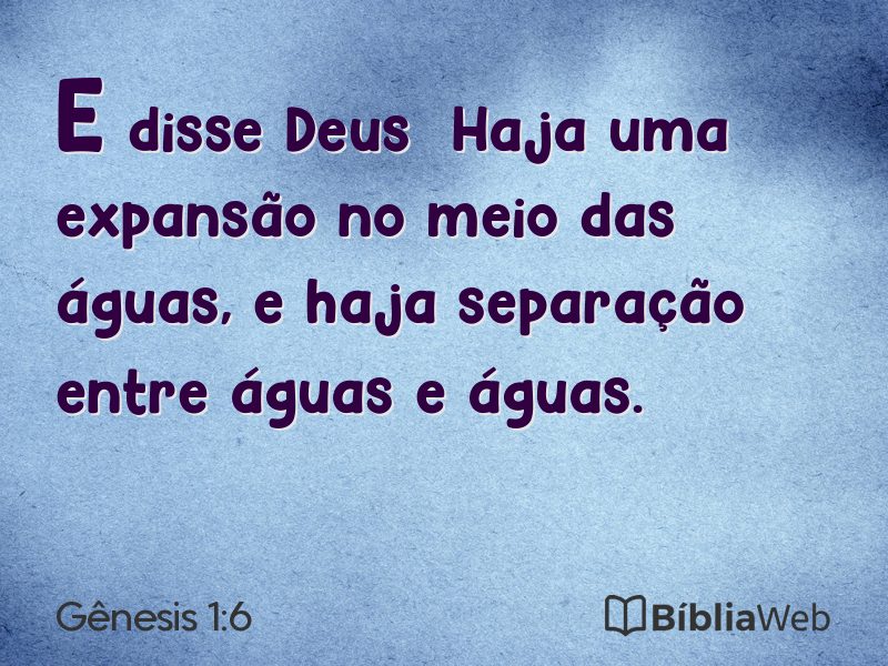 Gênesis 1:6 em imagem para compartilhar