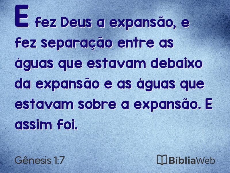 Gênesis 1:7 em imagem para compartilhar