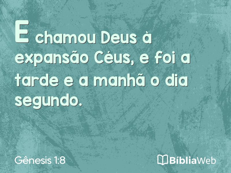 Gênesis 1:8 em imagem para compartilhar