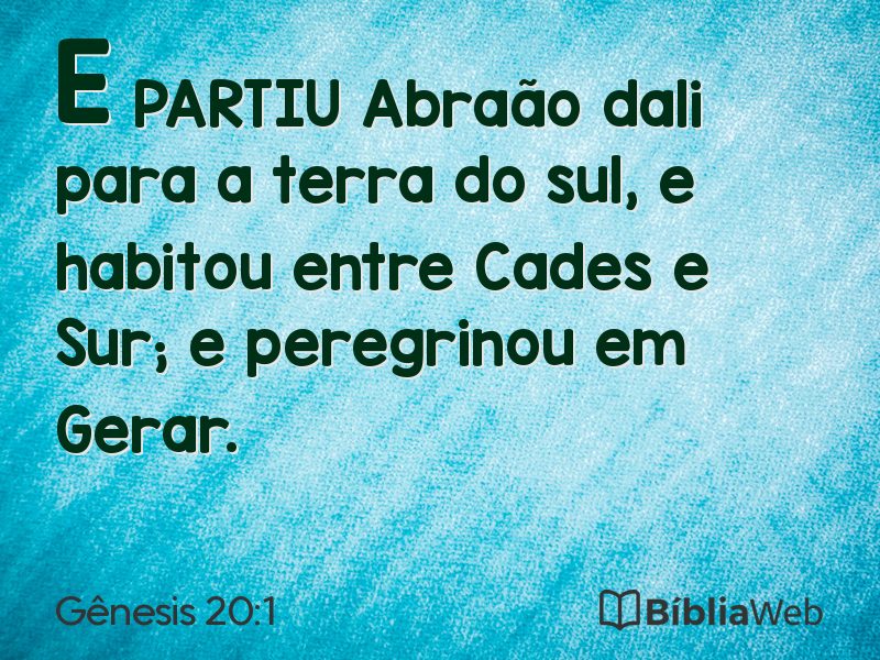 Gênesis 20:1 em imagem para compartilhar